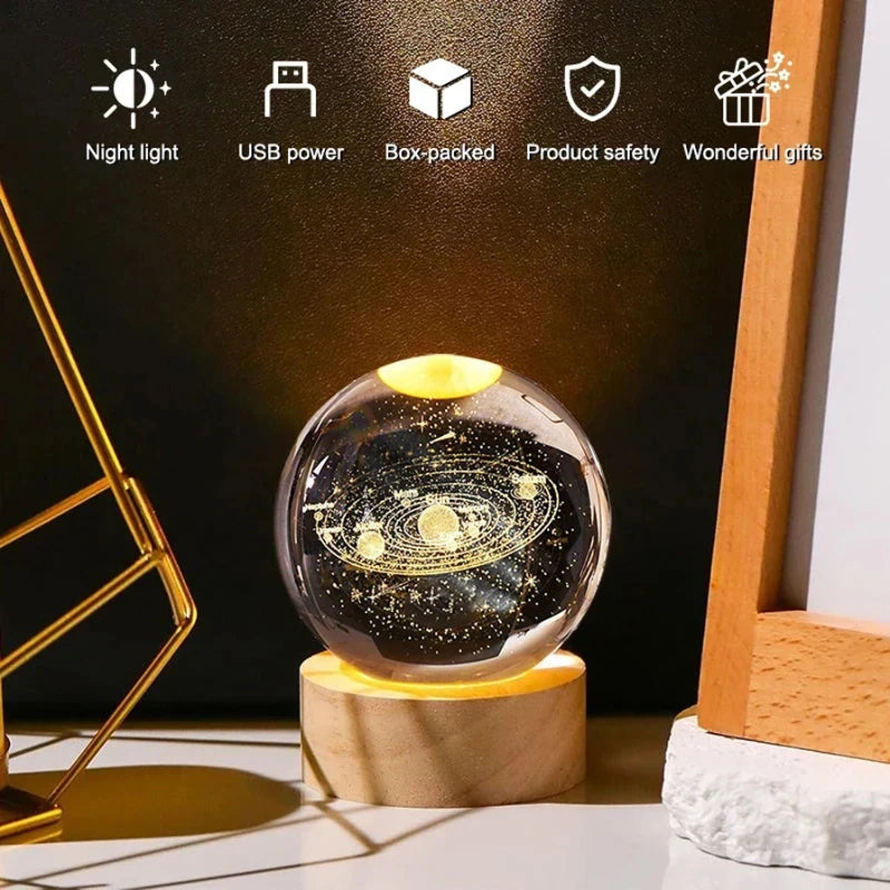 Cosmic Crystal Ball — Aesthetic Night Light