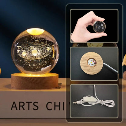 Cosmic Crystal Ball — Aesthetic Night Light